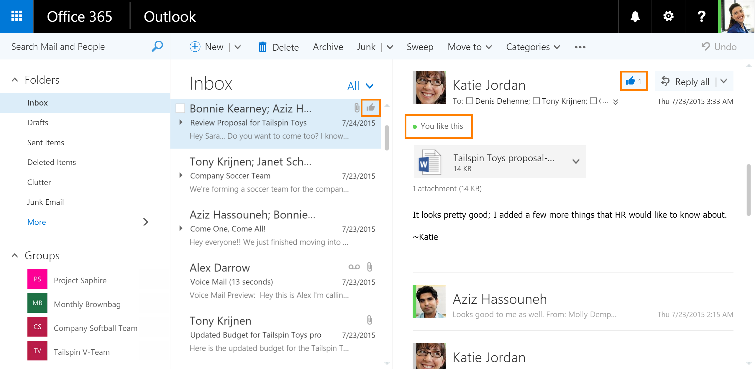 2560x1252 Likes And Coming To Outlook On The Web