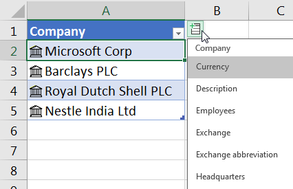 426x275 Excel Stocks Data Type
