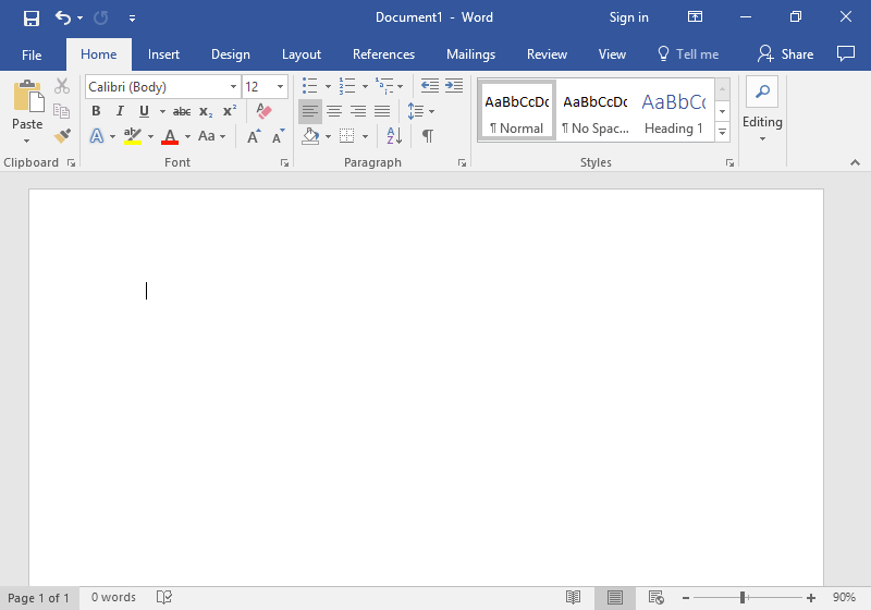800x560 Creating A New Blank Document And Finding Your Way Around