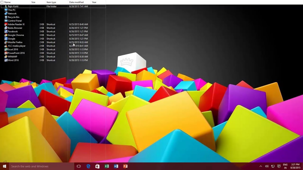 1280x720 How To Change Desktop Icon View To List Or Details Microsoft