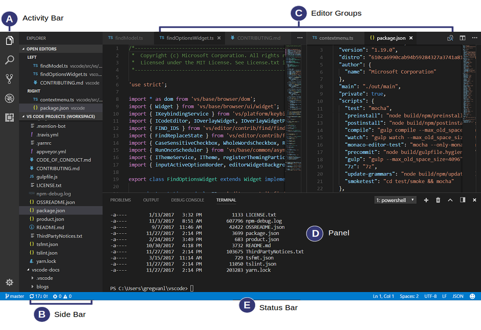 940x645 Visual Studio Code User Interface