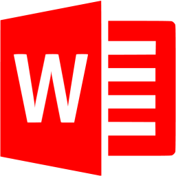 Red Microsoft Word Icon 256x256 Red Microsoft Word Icon