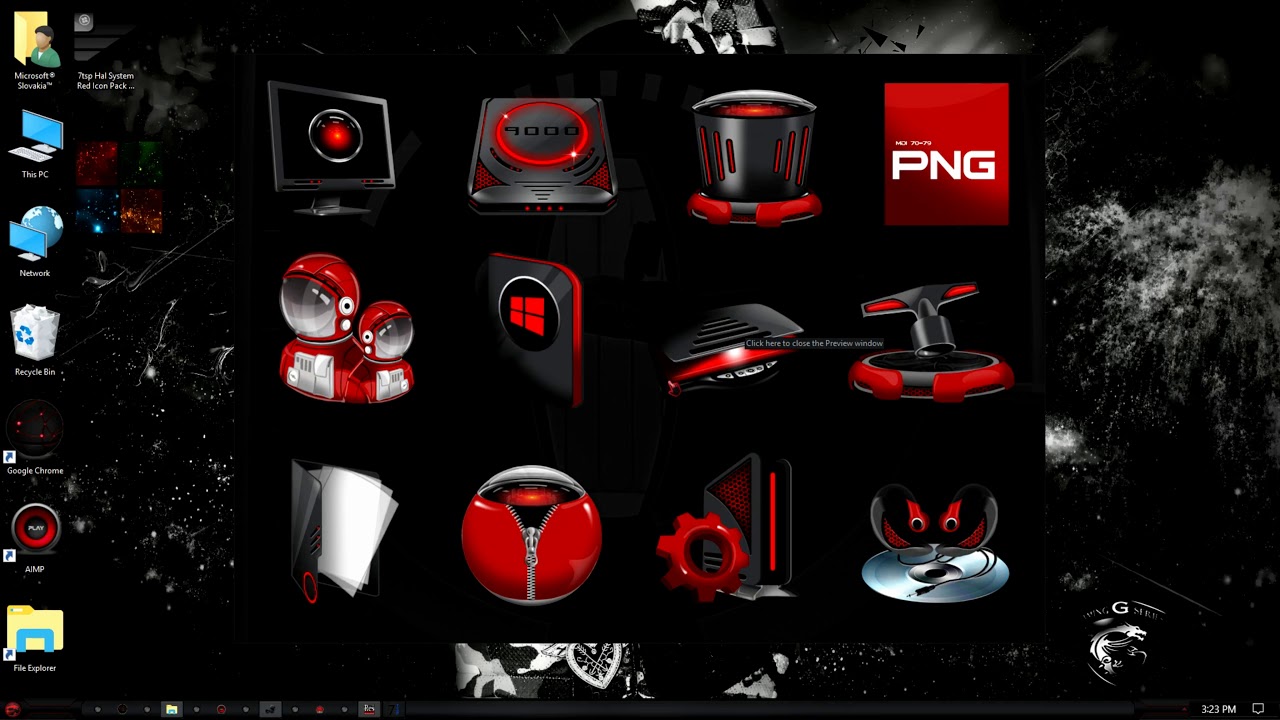 1280x720 And Ipack Hal Red System Icon Pack