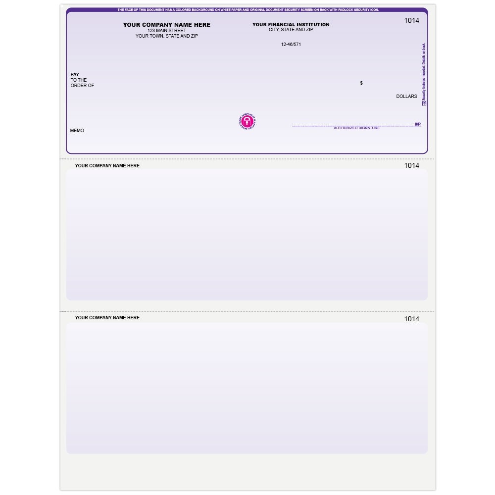 1000x1000 Classic Style Imprinted Check