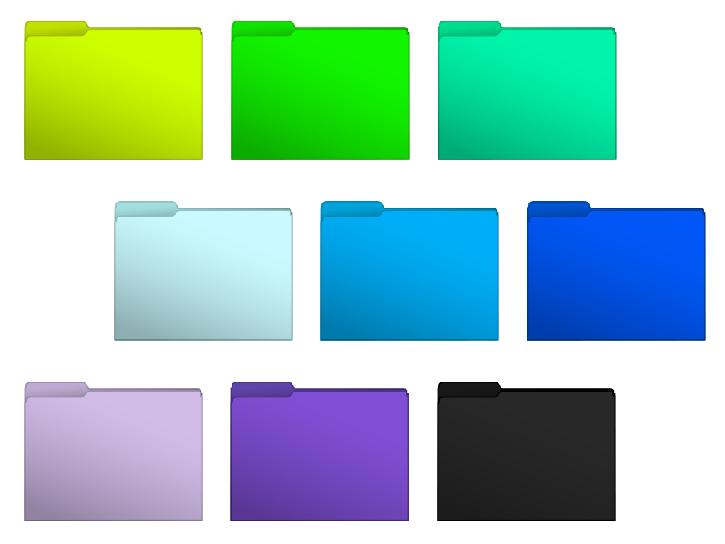 free folder color icons ico