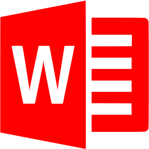 512x512 Red Microsoft Word Icon
