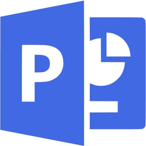 512x512 Royal Blue Microsoft Powerpoint Icon