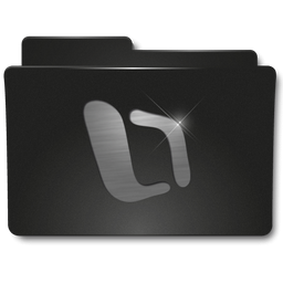 256x256 Microsoft Office Black Folder Icon, Png Clipart Image