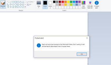 382x223 Missing Alert Hints Ms Paint May Not Disappear From Windows