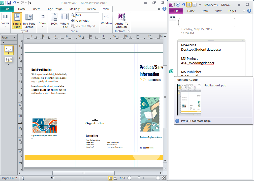 1024x729 Anchor To Onenote For Microsoft Publisher