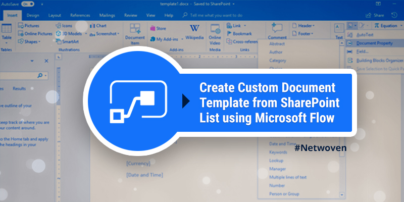 800x400 Create Custom Document Template From Sharepoint List Using