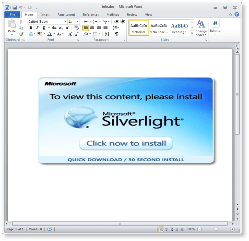 975x946 Targeted Threat Leads To Keylogger Via Fake Silverlight Update