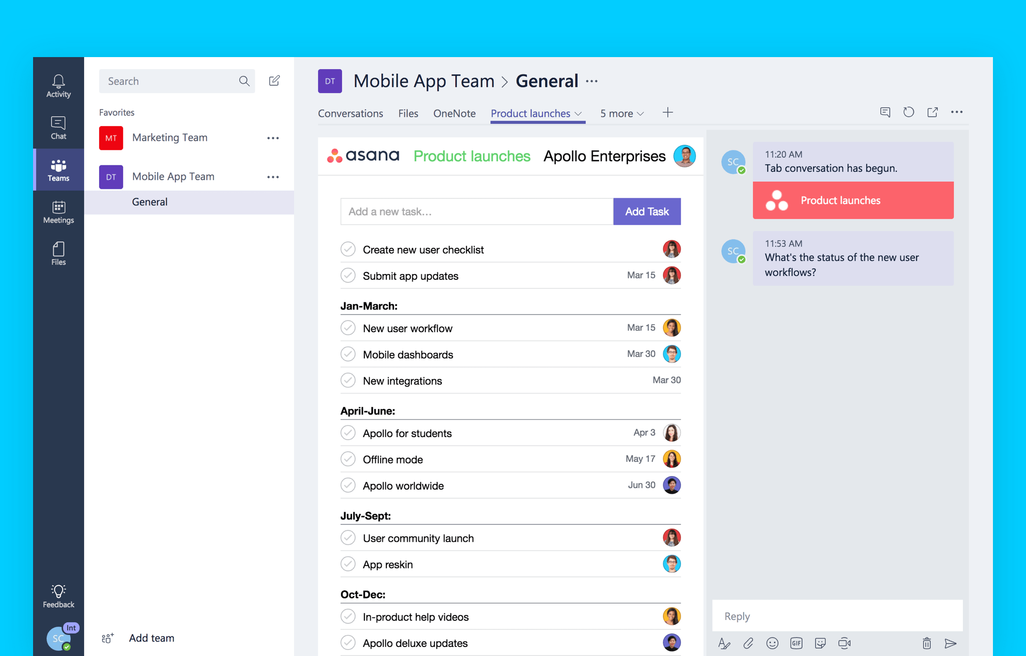 2048x1310 Microsoft Teams + Asana Asana