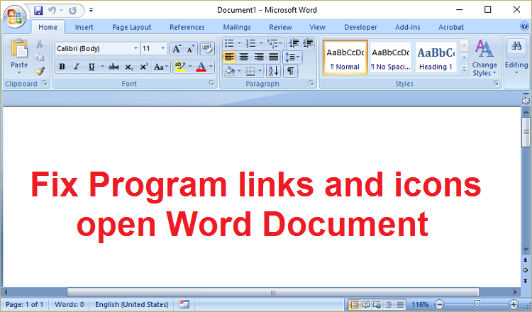 750x440 Fix Program Links And Icons Open Word Document