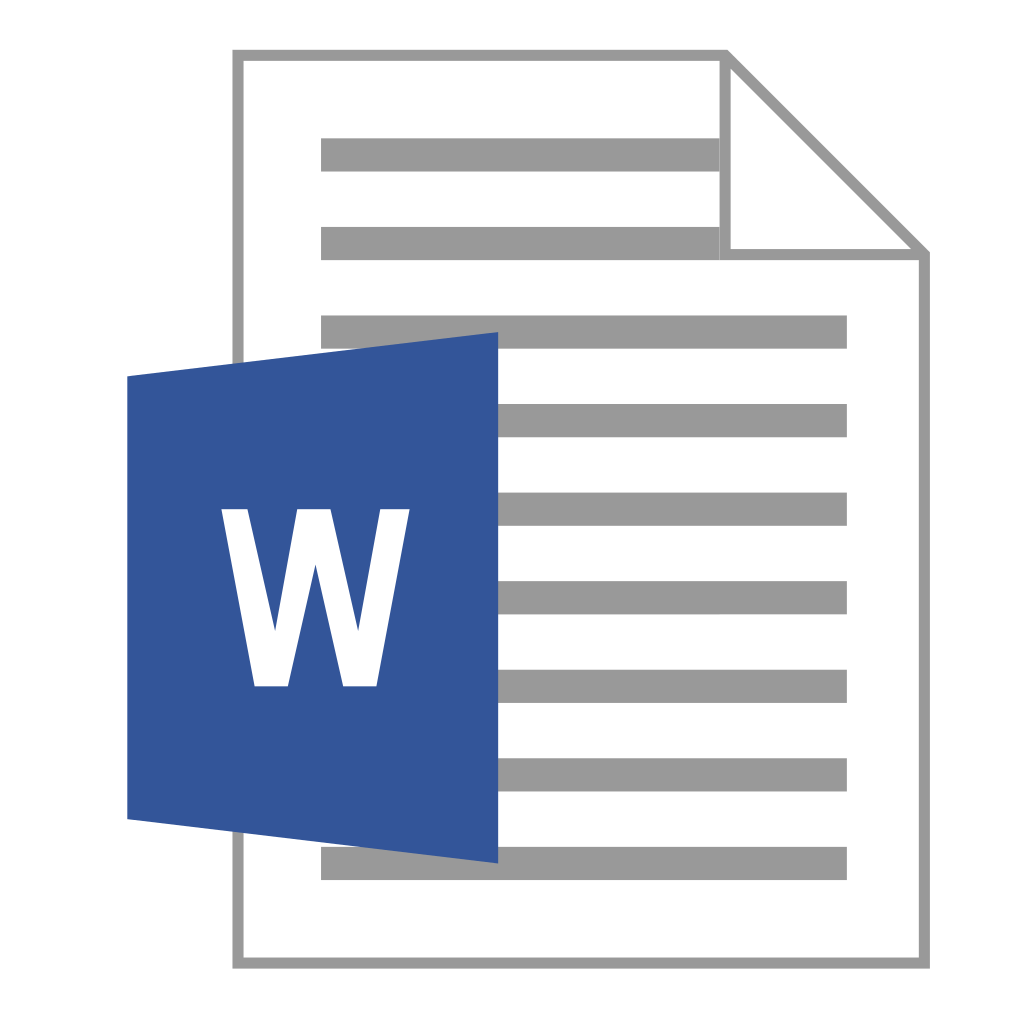 microsoft word icon black