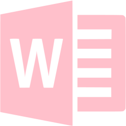 256x256 Pink Microsoft Word Icon
