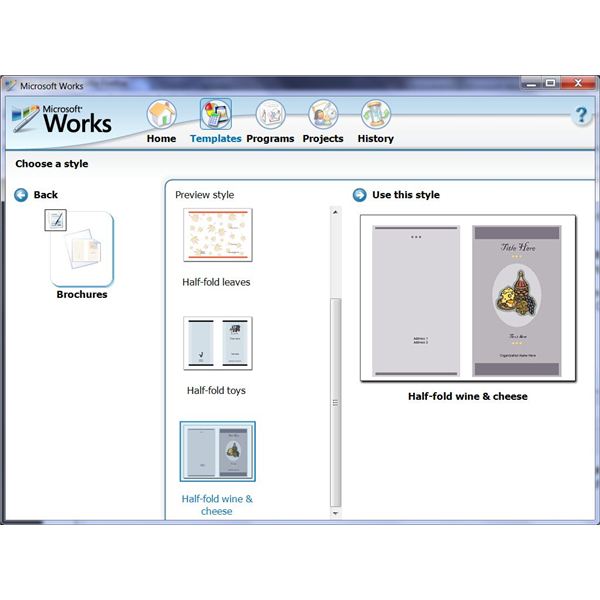 600x600 How To Use The Free Brochure Templates For Microsoft Works