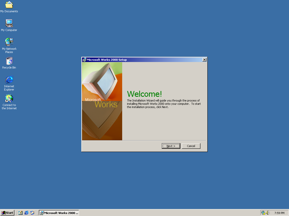 1152x864 Offer Microsoft Works