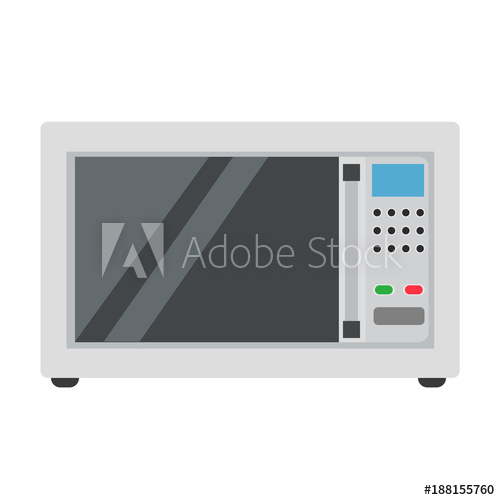 500x500 Microwave Oven Icon Vector Food Cooking Illustration Kitchen