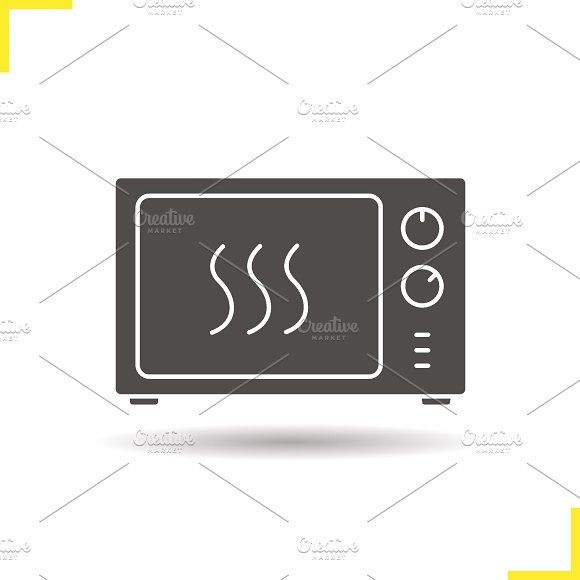 580x580 Microwave Oven Icon Vector