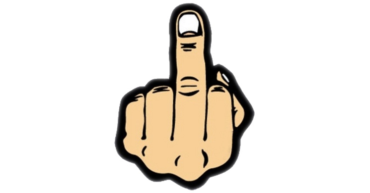 745x390 Middle Finger Emoticon