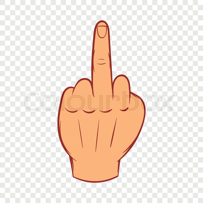 800x800 Middle Finger Hand Sign Icon In Stock Vector Colourbox