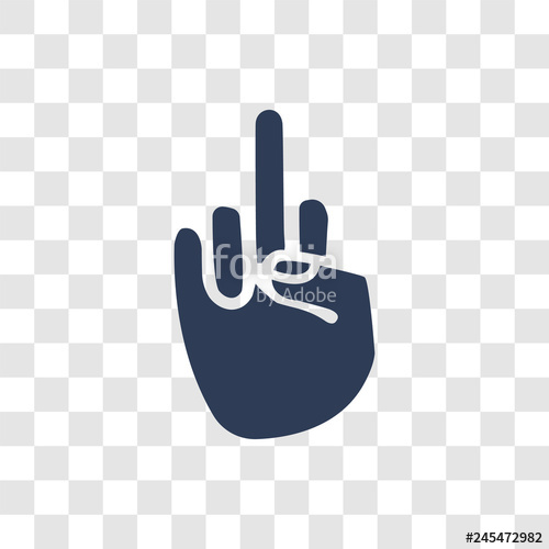500x500 Middle Finger Icon Vector Stock Image And Royalty Free Vector