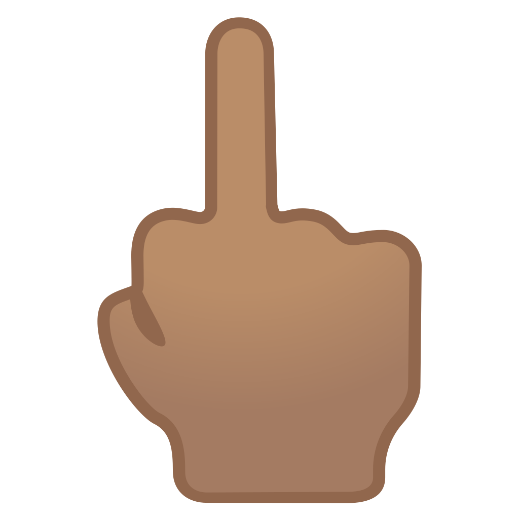 1024x1024 Middle Finger Medium Skin Tone Icon Noto Emoji People Bodyparts