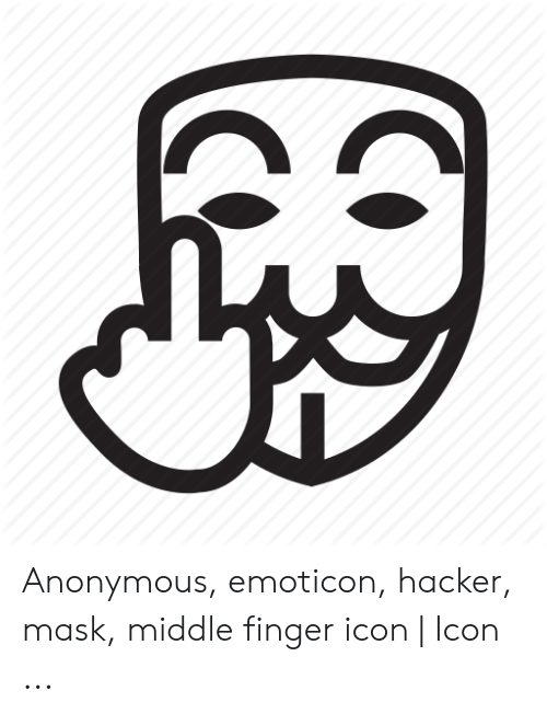 500x652 Anonymous Emoticon Hacker Mask Middle Finger Icon Icon