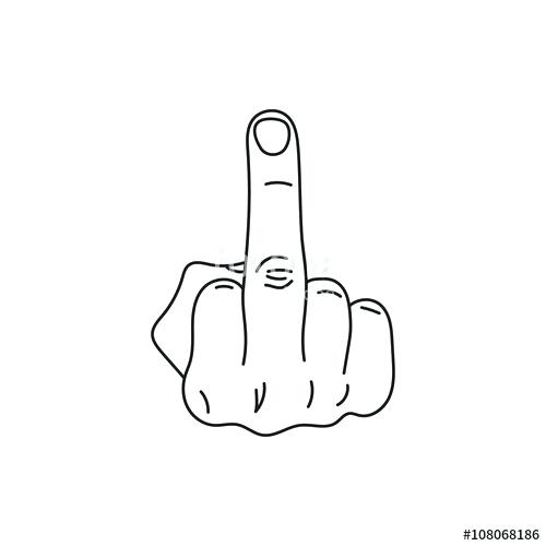 500x500 Middle Finger Template