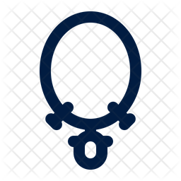 256x256 Necklace Icon Of Line Style