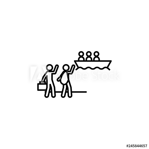 500x500 Asylum, Escape, Migration Icon Element Of Social Problem