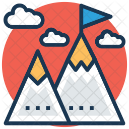 256x256 Milestone Icon Of Colored Outline Style