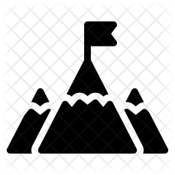 256x256 Milestone Icon Of Glyph Style