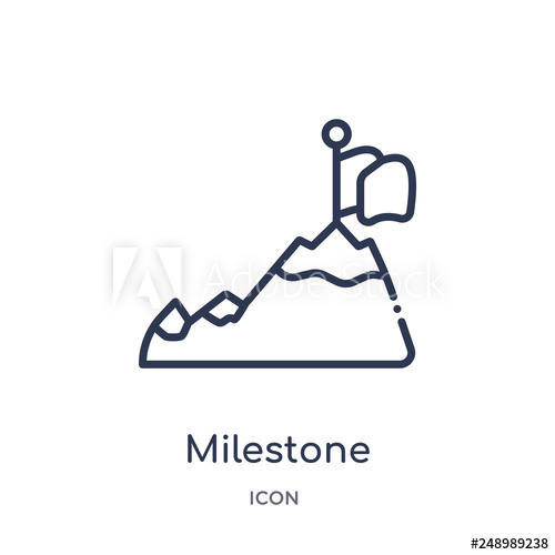 500x500 Milestone Icon From Other Outline Collection Thin Line Milestone