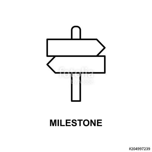 500x500 Milestone Icon Element Of Simple Web Icon With Name For Mobile