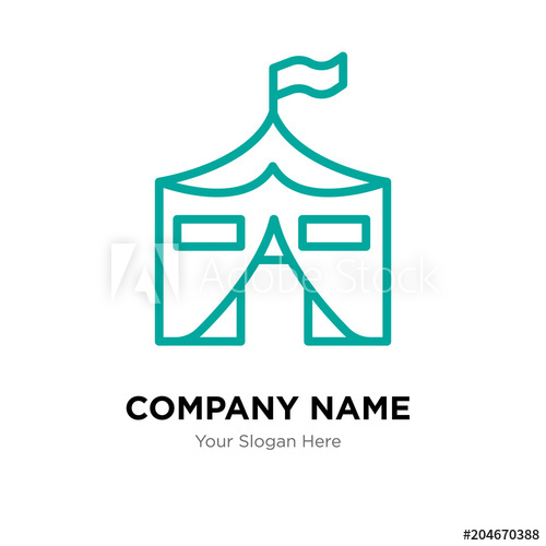 500x500 Military Base Company Logo Design Template, Colorful Vector Icon