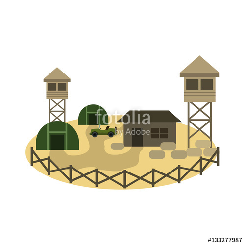Military Base Flat Icon Stock Image And Royalty Free Vector 500x500 Military Base Flat Icon Stock Image And Royalty Free Vector