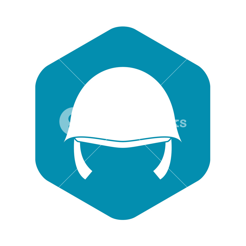 1000x1000 Military Helmet Icon In Simple Style Isolated On White Background