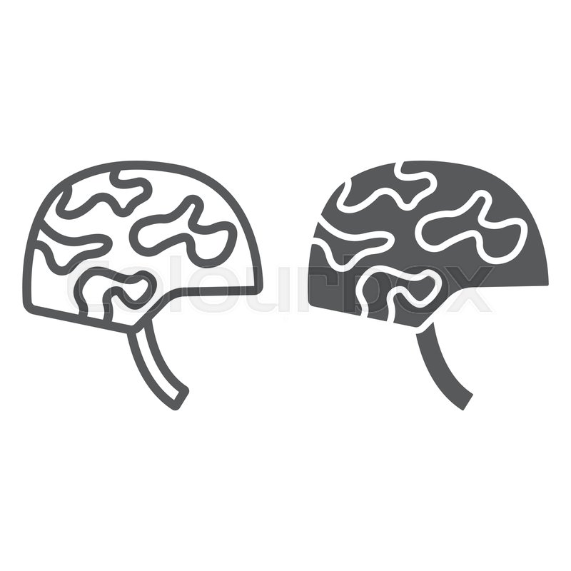 800x800 Military Helmet Line And Glyph Icon, Stock Vector Colourbox