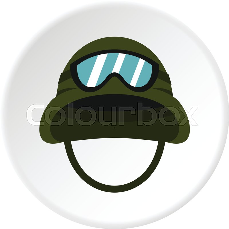 800x800 Military Metal Helmet Icon In Flat Stock Vector Colourbox