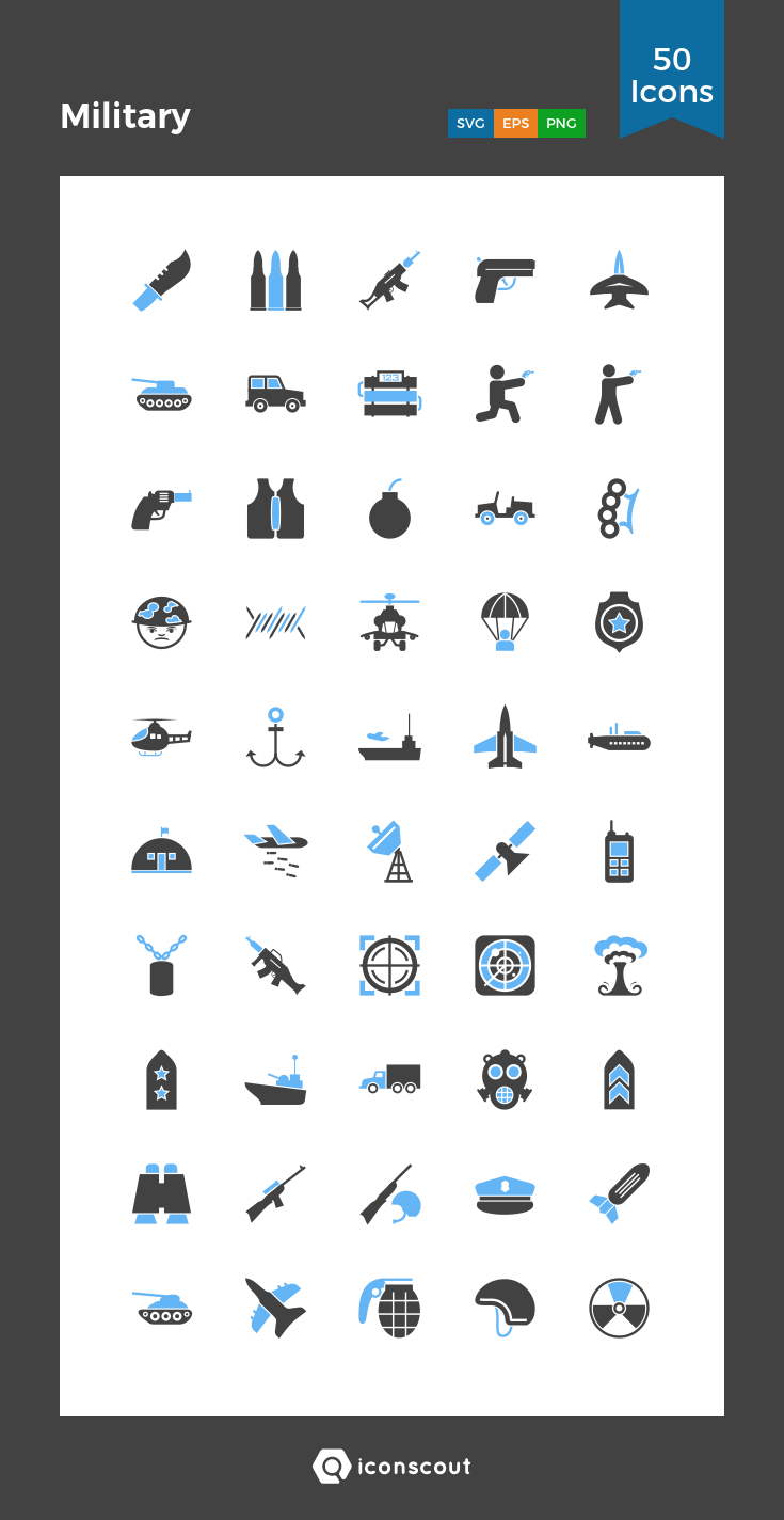 735x1424 Military Icon Pack