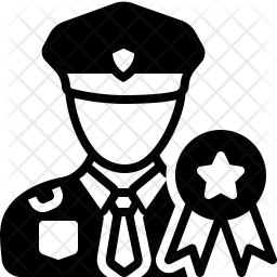 256x256 Military Icon Of Glyph Style