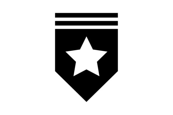 580x386 Military Rank Monochrome Icon Graphic