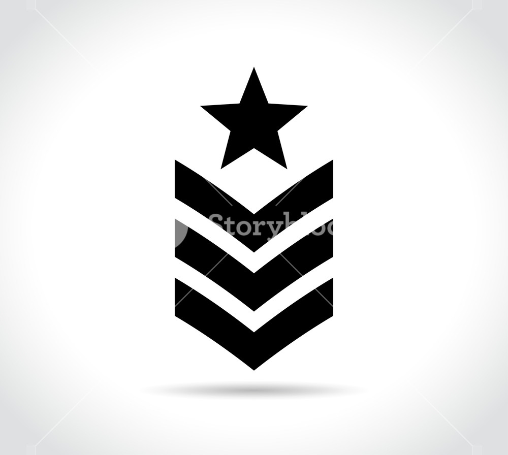 1000x896 Illustration Of Military Icon On White Background Royalty Free