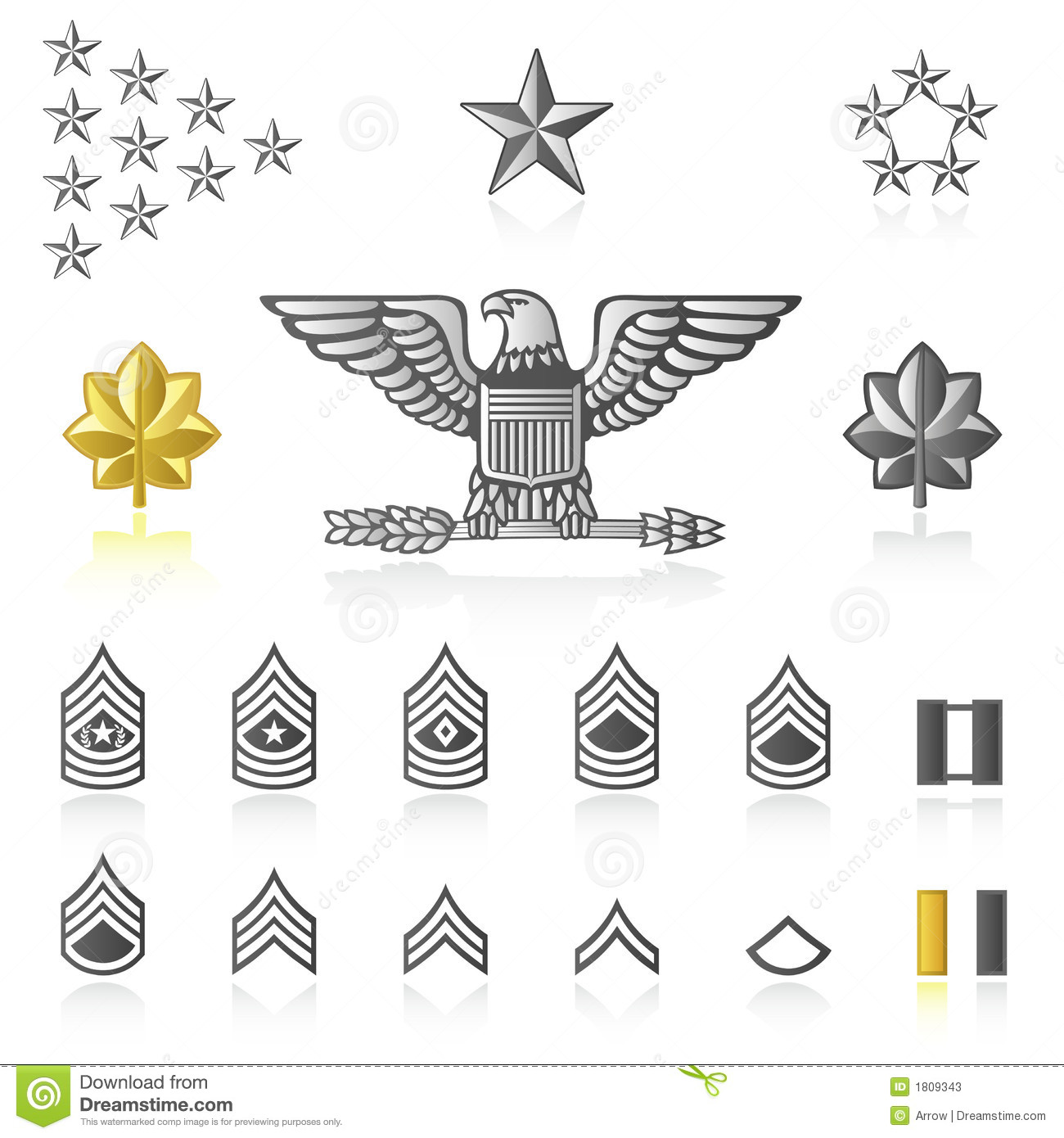 Rank Icons Army And Military 1300x1390 Rank Icons Army And Military