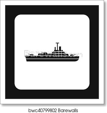 Military Navy Ship Icon, Simple Style, Art Print Barewalls 362x382 Military Navy Ship Icon, Simple Style, Art Print Barewalls