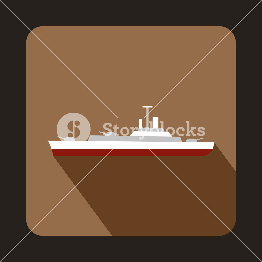 Military Ship Icon In Flat Style With Long Shadow Royalty Free 1000x1000 Military Ship Icon In Flat Style With Long Shadow Royalty Free