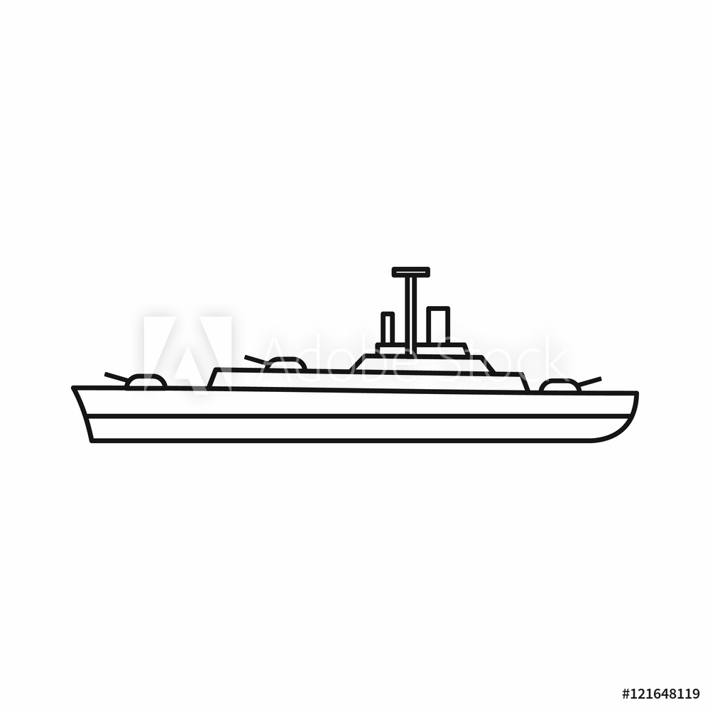 Photo Art Print Military Navy Ship Icon In Outline Style 1000x1000 Photo Art Print Military Navy Ship Icon In Outline Style