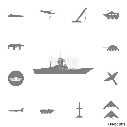 Warship Icon Set Of Military Elements Icon Quality Graphic 500x500 Warship Icon Set Of Military Elements Icon Quality Graphic
